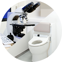 生物顕微鏡/トイレ一体型尿流測定器